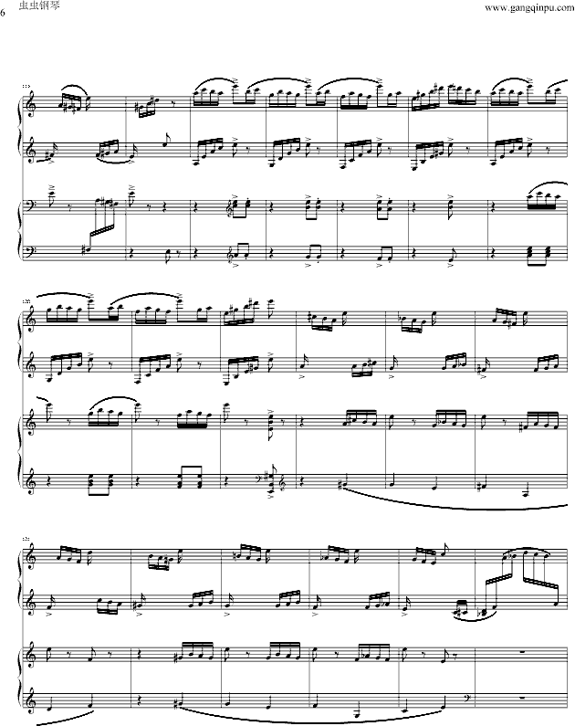 帕格尼尼主题狂想曲(钢琴谱)6