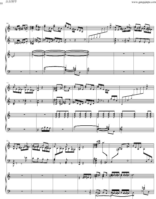 帕格尼尼主题狂想曲(钢琴谱)10