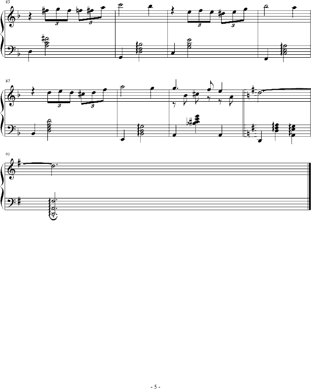 夜雨寂寥(天心琴&钢琴叫兽)(钢琴谱)5