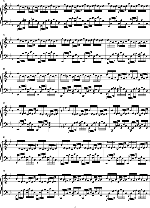 g小调的巴赫(钢琴谱)3