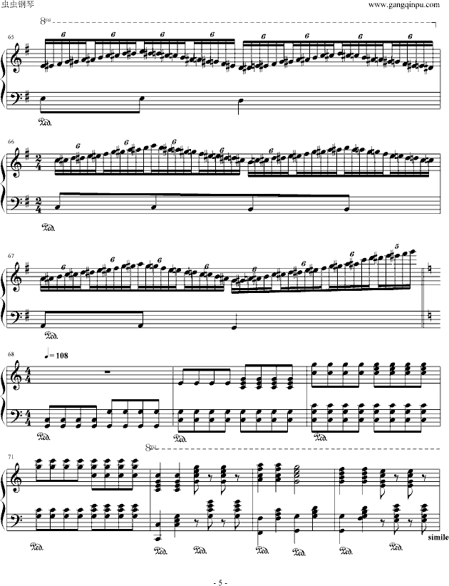 小星星变奏曲(钢琴谱)5