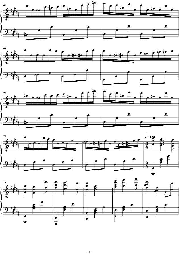 秋之印记(钢琴谱)6