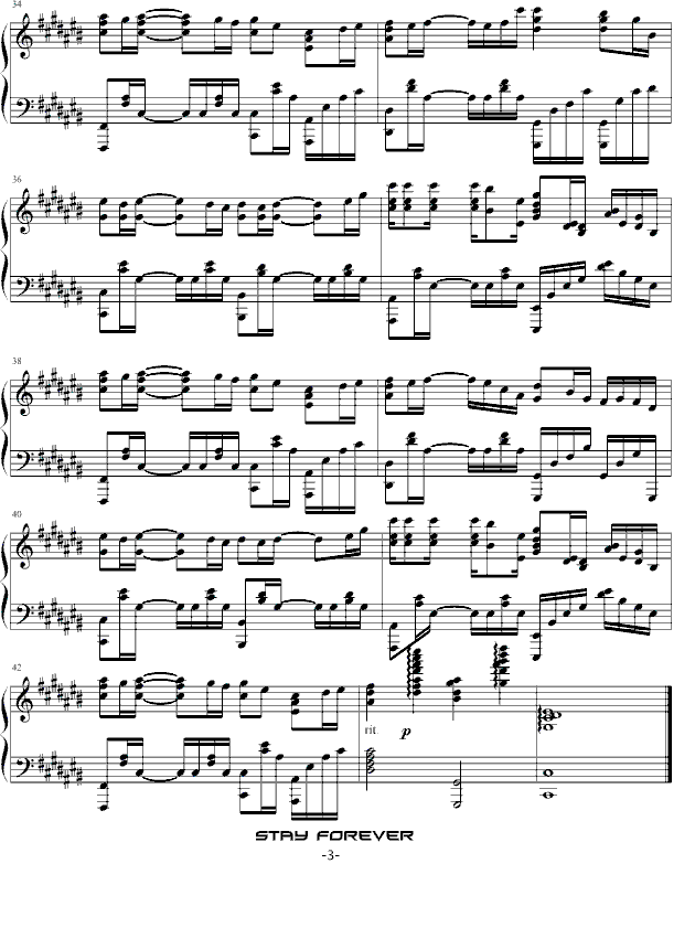 Stay Forever(钢琴谱)3
