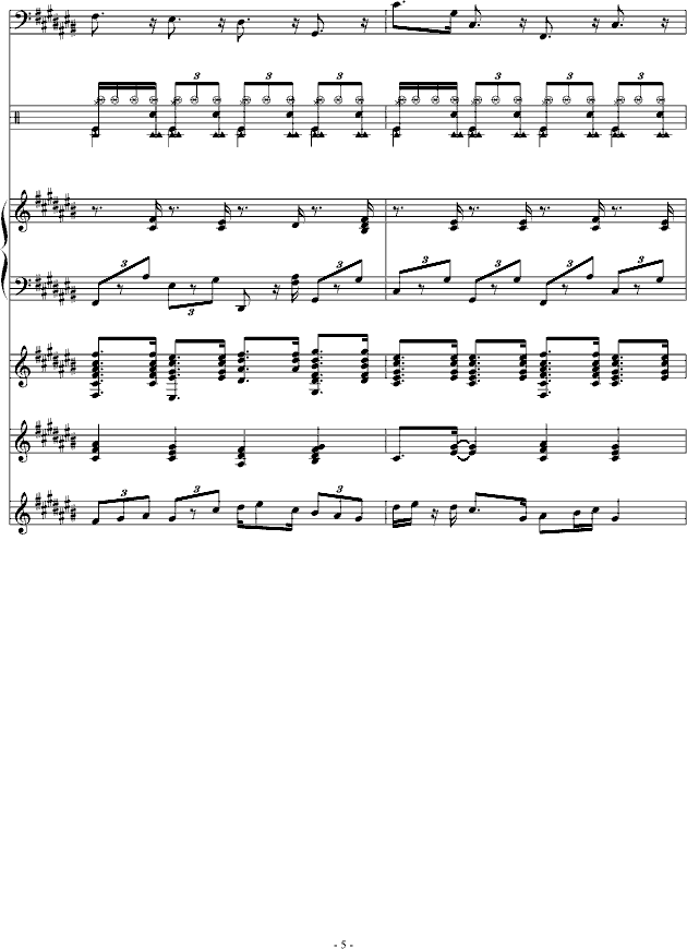 小插曲(钢琴谱)5