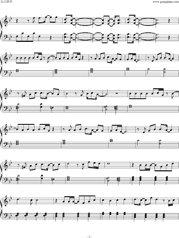 Break up 简易版（装甲进化）！！(钢琴谱)3