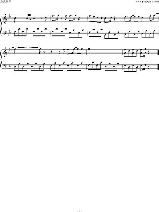 Break up 简易版（装甲进化）！！(钢琴谱)6