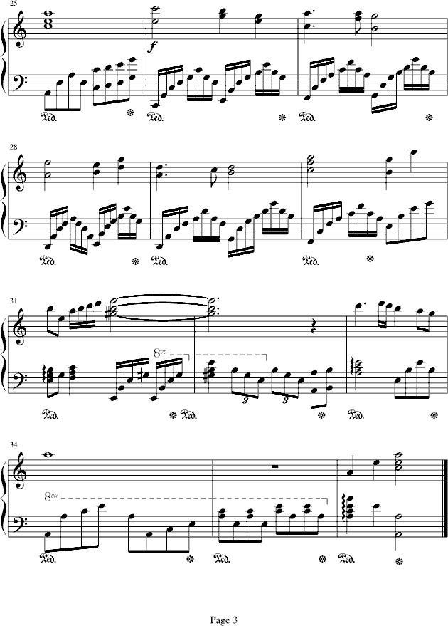 冰蓝色的雨季(钢琴谱)3