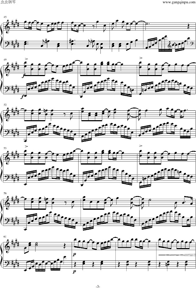 当冬夜渐暖(钢琴谱)3