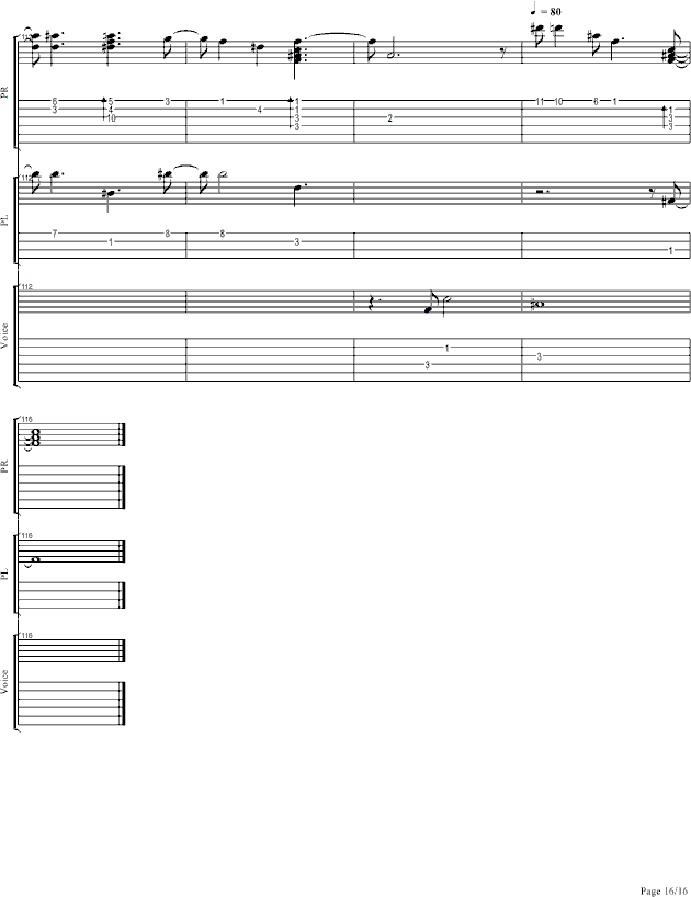 你不在（演唱会弹唱版）(钢琴谱)16
