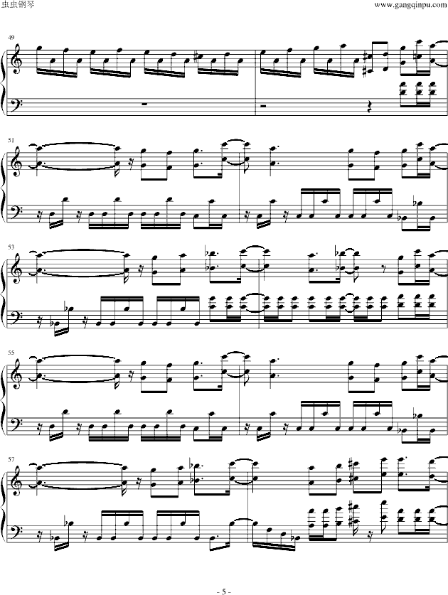 D(钢琴谱)5