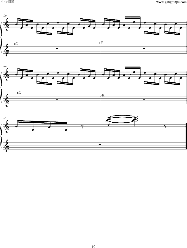 D(钢琴谱)10