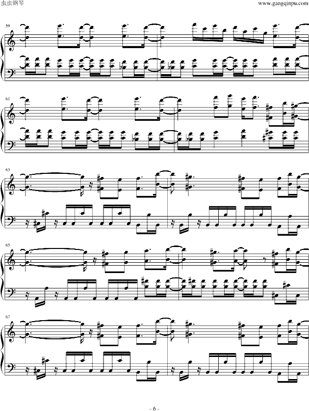 D(钢琴谱)6
