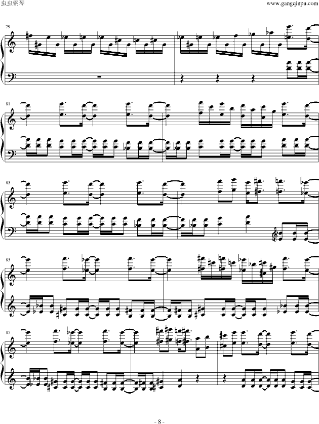 D(钢琴谱)8
