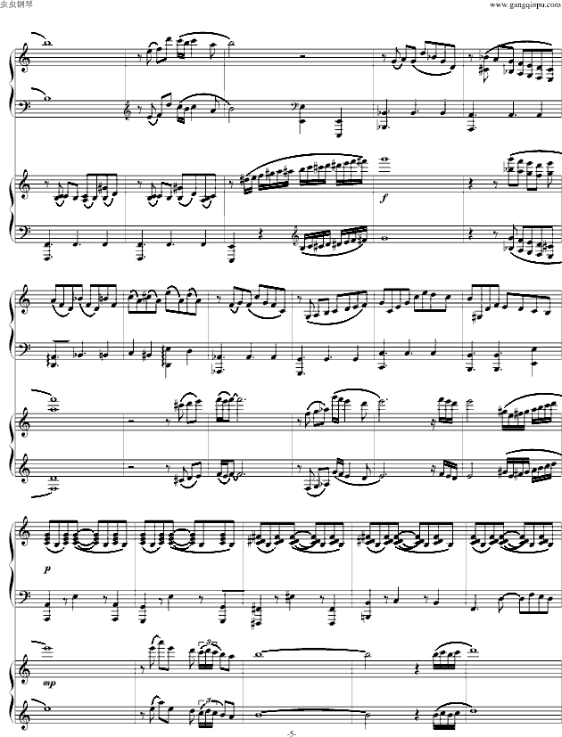 自由探戈（四手联弹）(钢琴谱)5