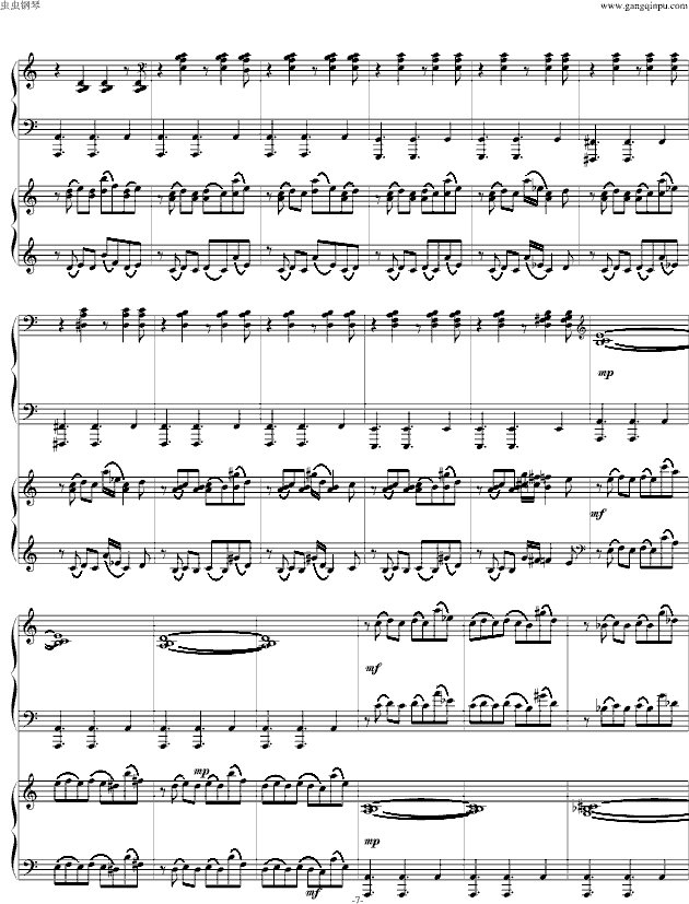 自由探戈（四手联弹）(钢琴谱)7
