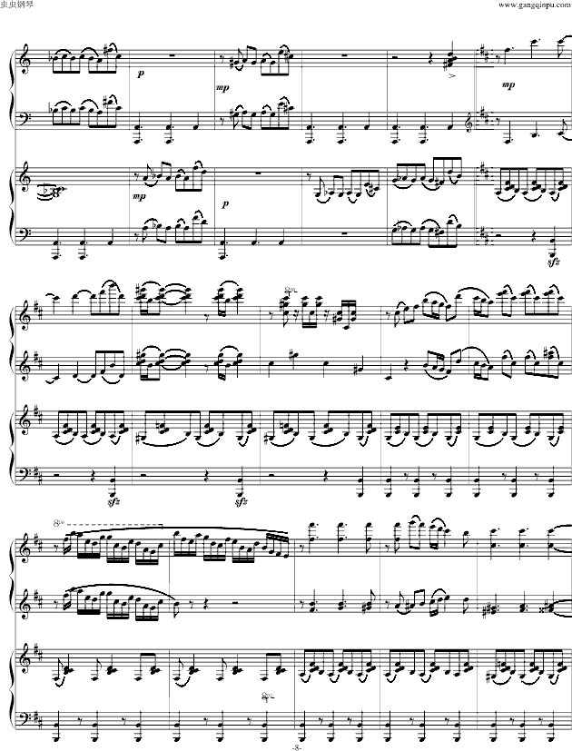 自由探戈（四手联弹）(钢琴谱)8