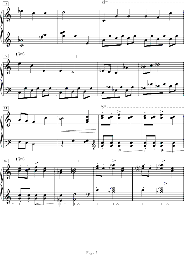 哈利的魔法世界(钢琴谱)5