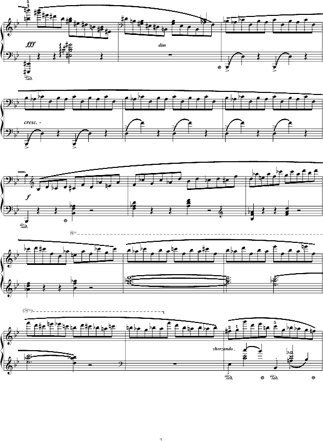 肖邦g小调叙事曲(钢琴谱)7