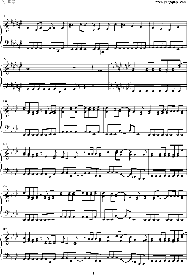 罗密欧与灰姑娘(钢琴谱)5