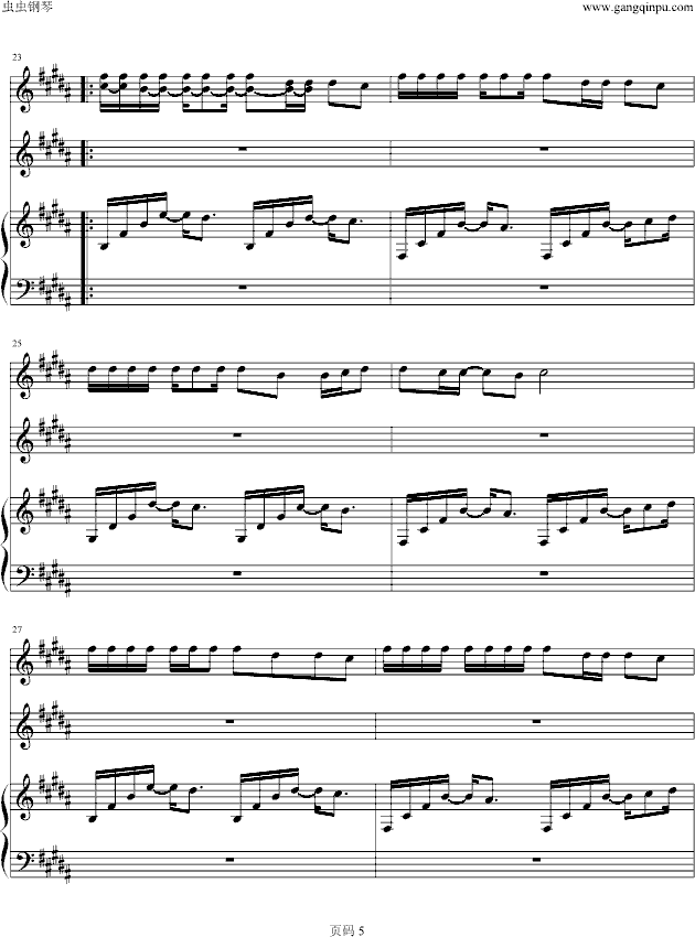 为什么会喜欢你(钢琴谱)5