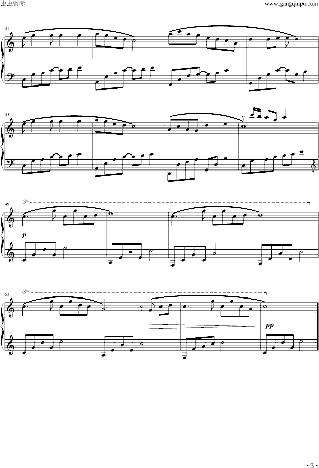 凤凰传奇荷塘月色(钢琴谱)3