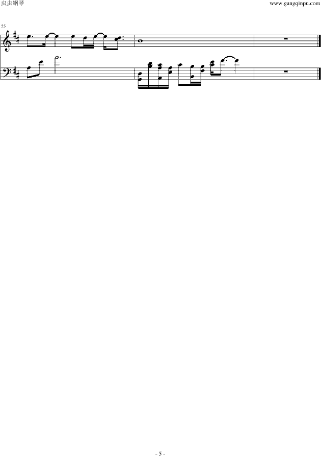 问(钢琴谱)5