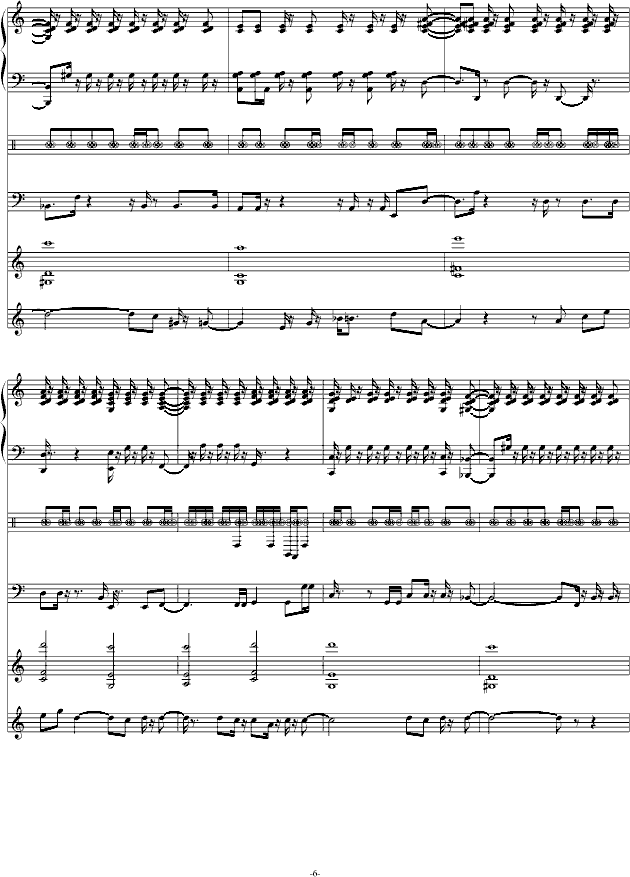 暇逸的情人节(钢琴谱)6