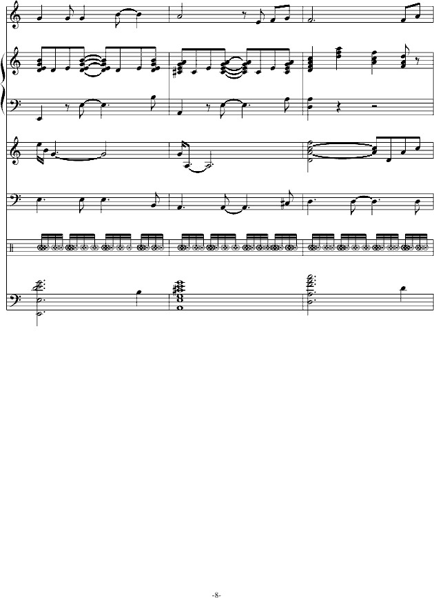 流泪的音符(钢琴谱)8