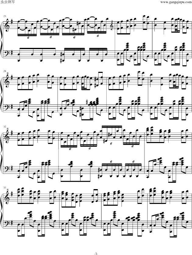 Bad Apple!!(钢琴谱)3