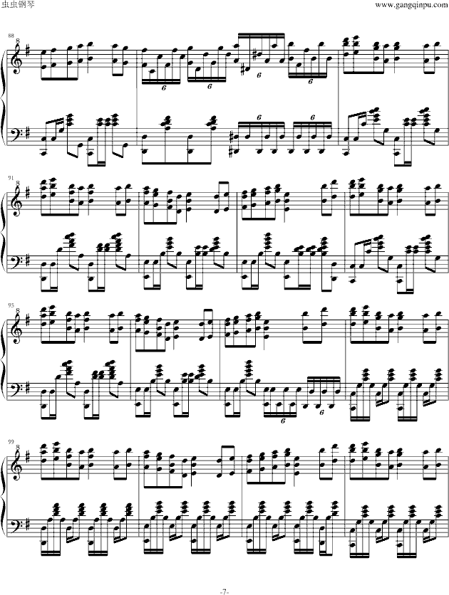 Bad Apple!!(钢琴谱)7