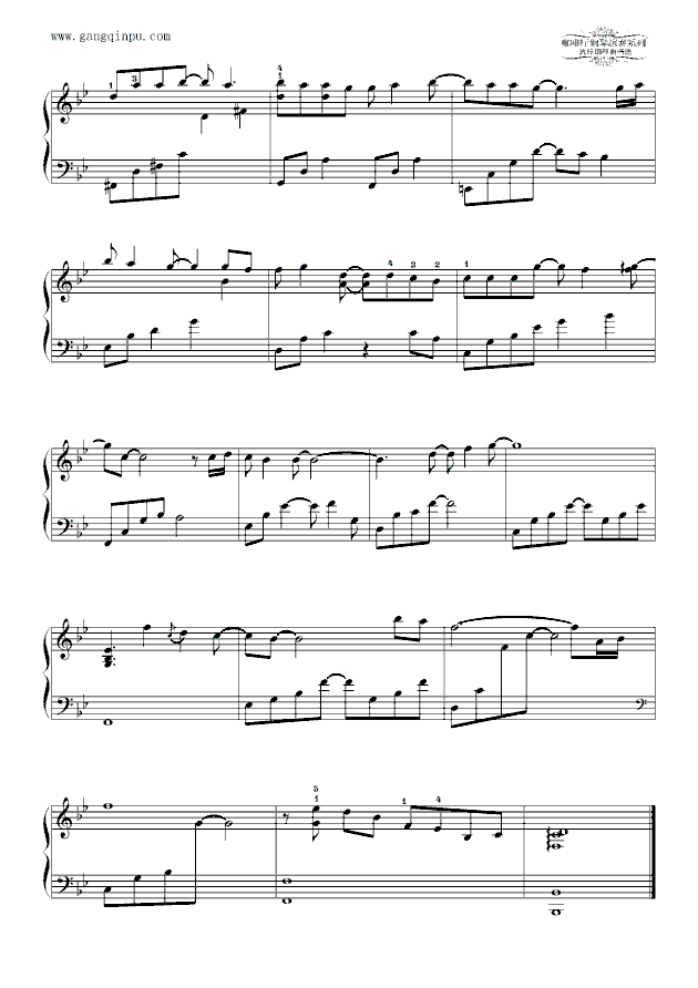 亲爱你的怎么不在我身边(钢琴谱)3