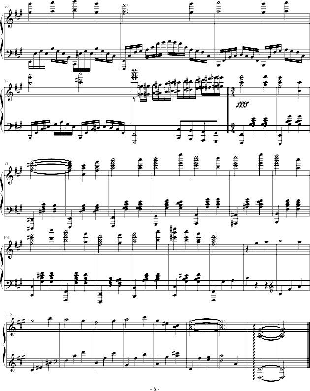 夜，孤寂(钢琴谱)6