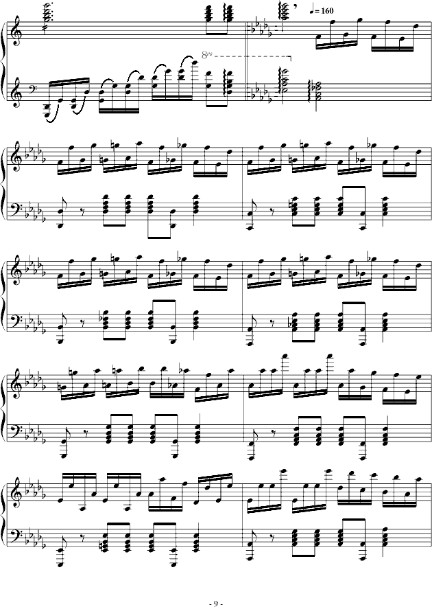 sorry for stupid things(钢琴谱)9