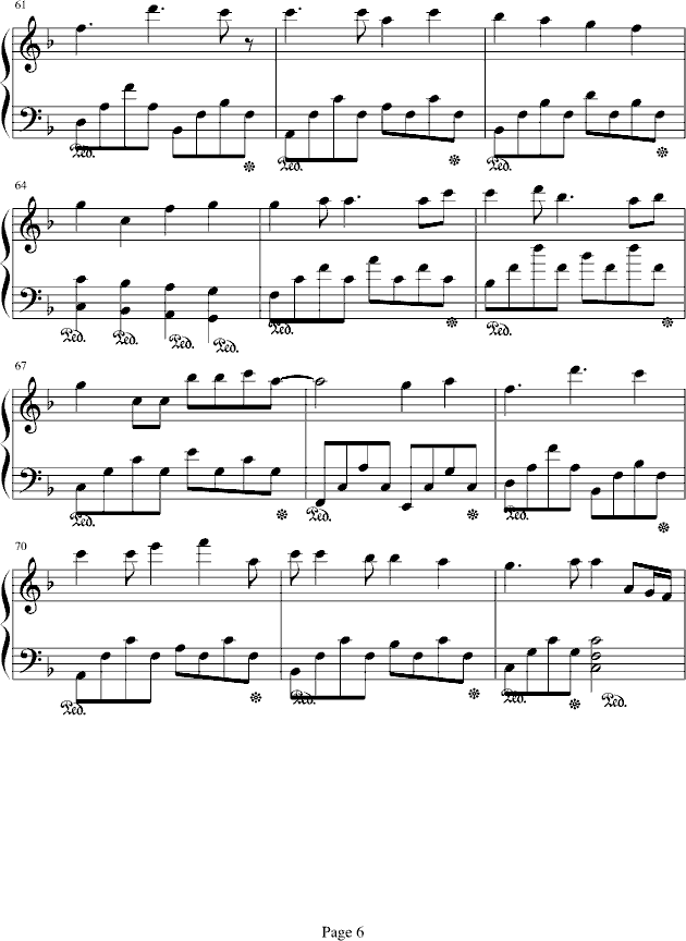 想念式承诺(钢琴谱)6