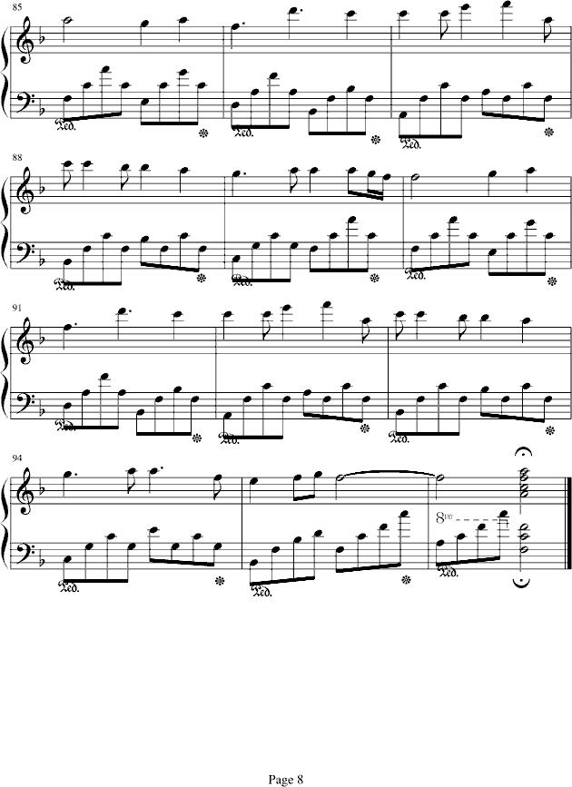 想念式承诺(钢琴谱)8