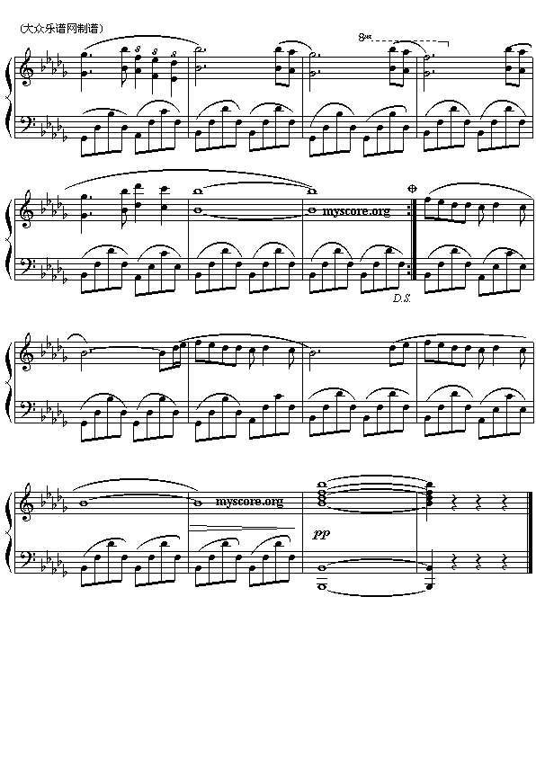 蓝色的爱(四字歌谱)3