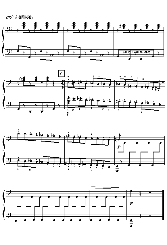 马刀舞曲(四字歌谱)6