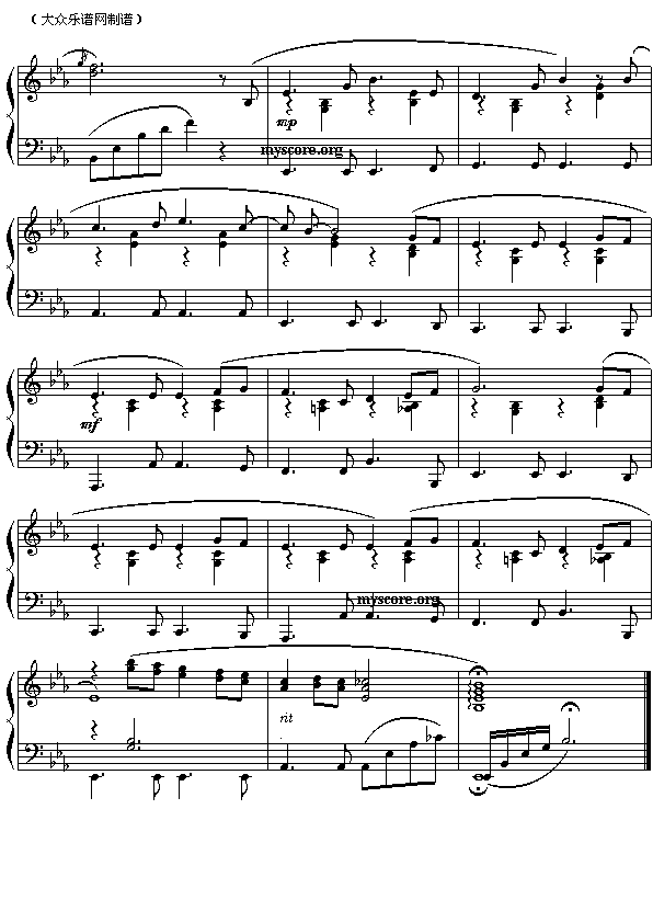 月亮代表我的心(七字歌谱)3