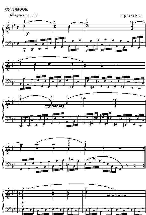 车尔尼钢琴练习718第21首(十字及以上)1