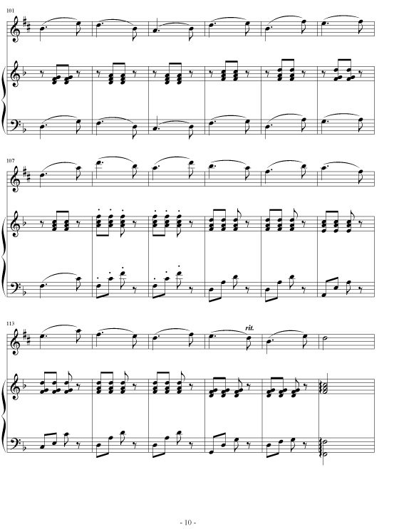 萨克斯钢琴伴奏谱(钢琴谱)10