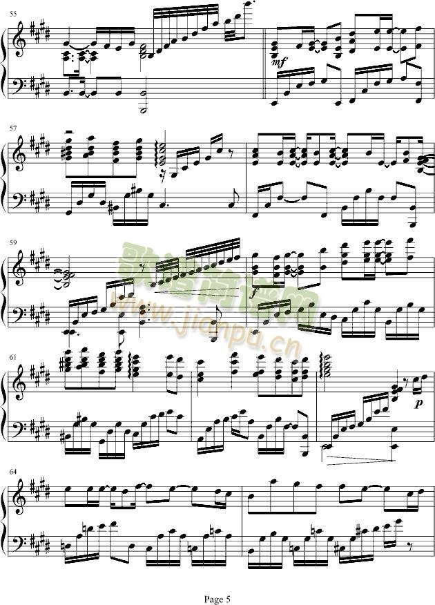 shooting(钢琴谱)5