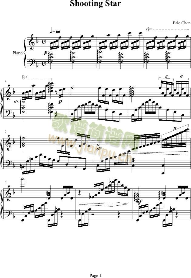 shooting(钢琴谱)1