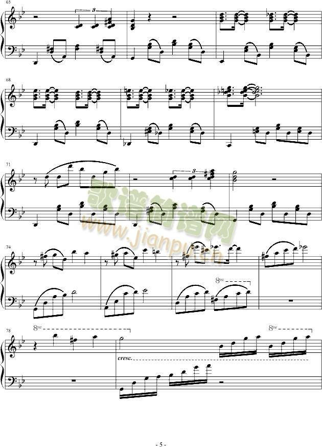 我不是肖邦(钢琴谱)5