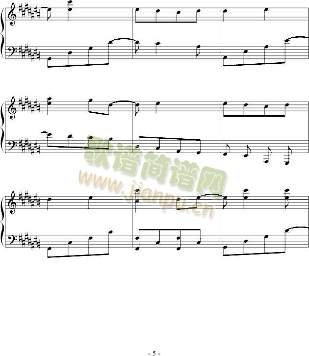 假使(钢琴谱)5