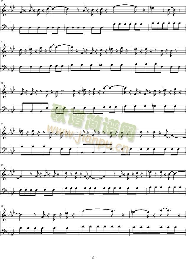 绿色兵团第2关(钢琴谱)5