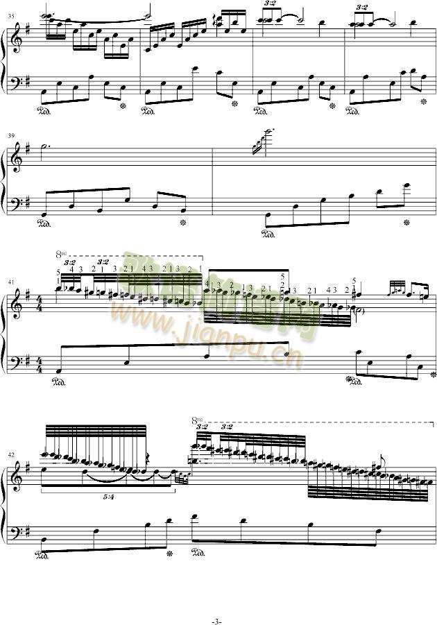 流星小幻想曲(钢琴谱)3