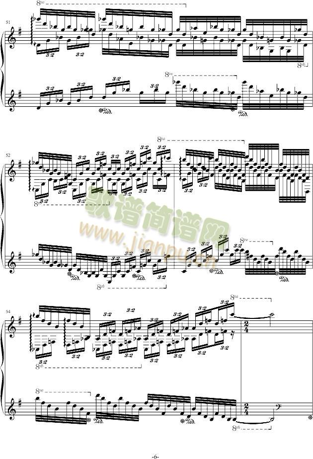 流星小幻想曲(钢琴谱)6