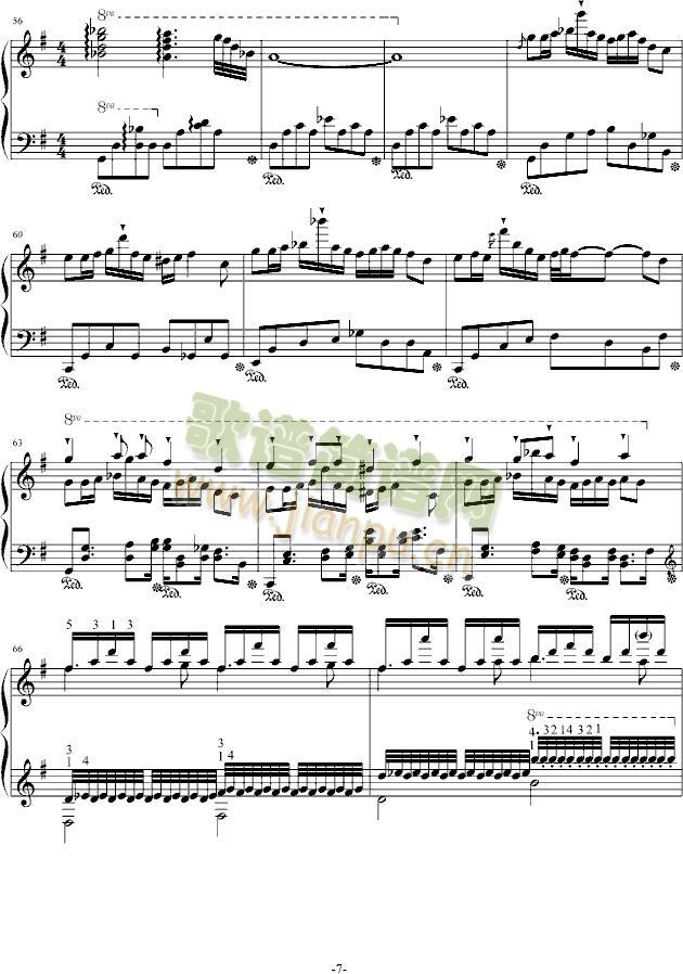 流星小幻想曲(钢琴谱)7