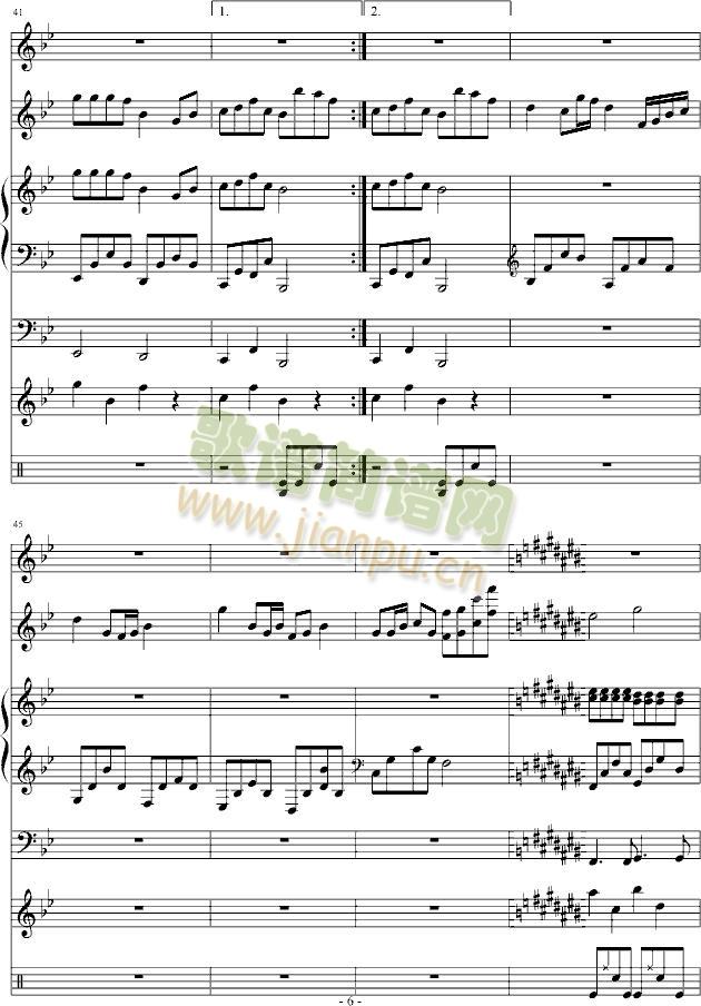 踏花归去马蹄香(钢琴谱)6