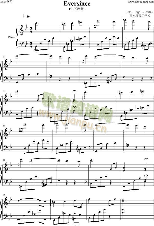 Eversince(钢琴谱)1